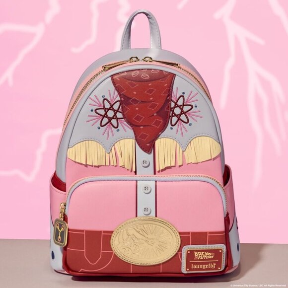 Loungefly Back To The Future 40th Anniversary Marty McFly Western Backpack NWT - Picture 1 of 12